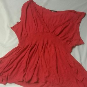 Cute Red Sleeveless Top